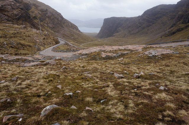 Highland mountain pass scenery for NC500 touring